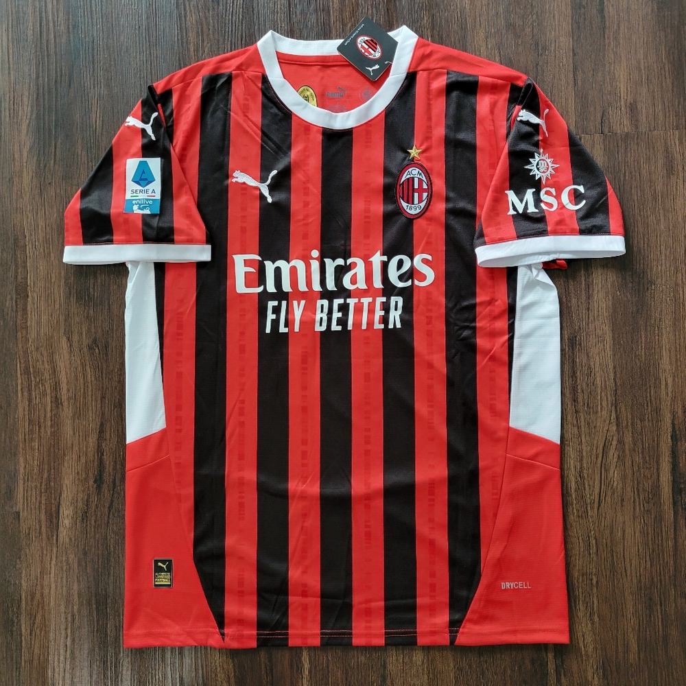 Santiago Gimenez AC Milan Italy Seria A New Men's Puma Home Soccer Jersey